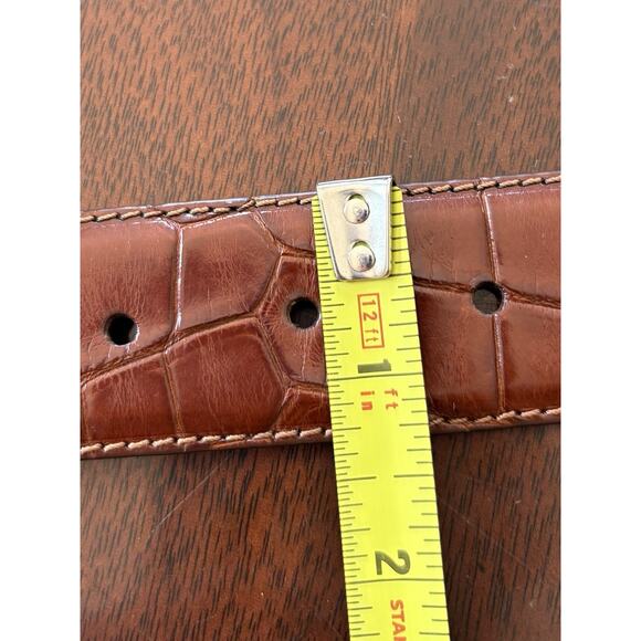 Takashimaya New York Belt Genuine American Alligator Waist Made In Italy luxury - Picture 2 of 13